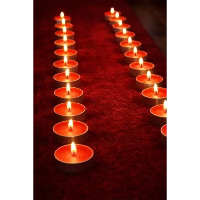 25li Tealight Mum Seti(Tarçın)