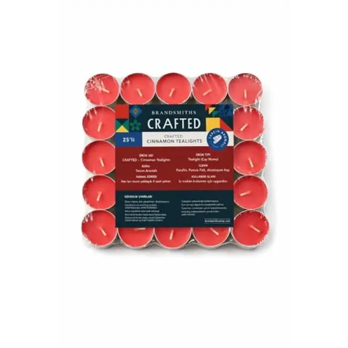 25li Tealight Mum Seti(Tarçın)