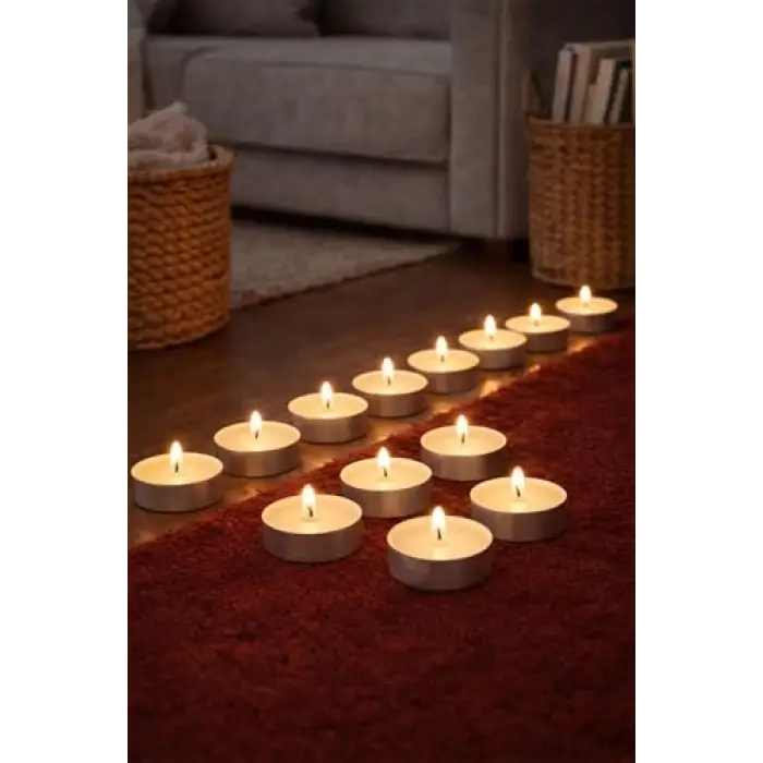 25li Tealight Mum Seti(Vanilya)