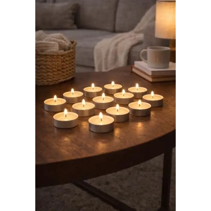 25li Tealight Mum Seti(Vanilya)