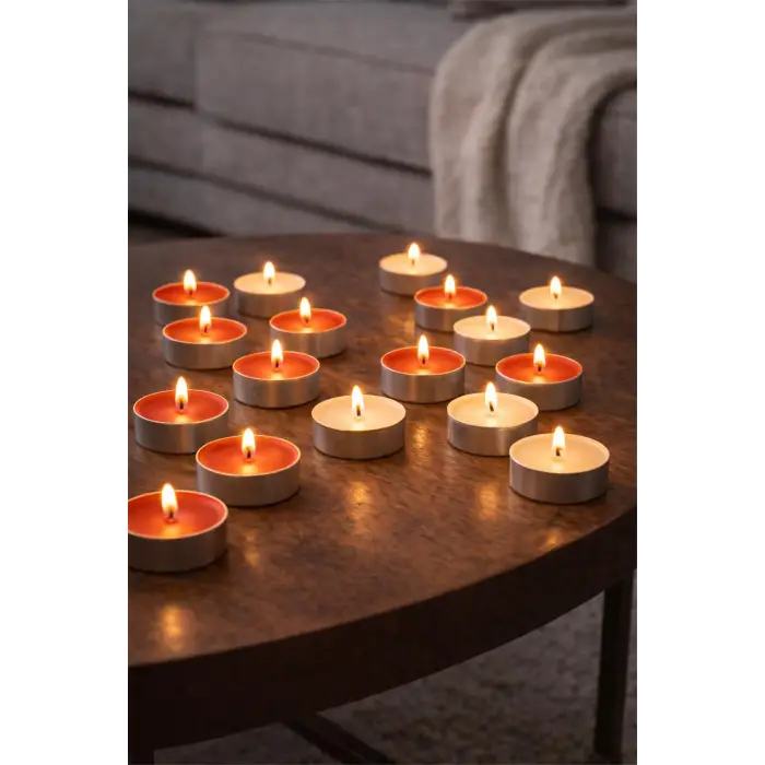 25li Tealight Mum Seti(Vanilya)