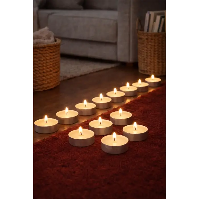25li Tealight Mum Seti(Vanilya)