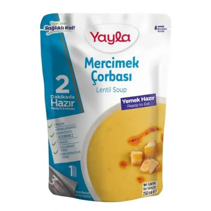 250 g hazır mercimek çorbası