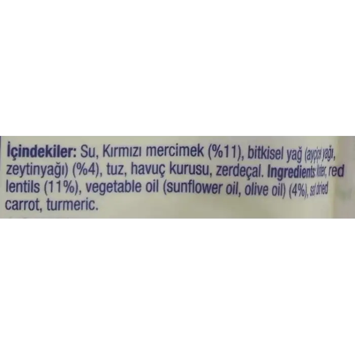 250 g hazır mercimek çorbası