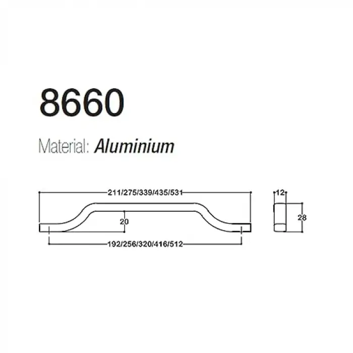 256 mm siyah renkli Modern Kulp