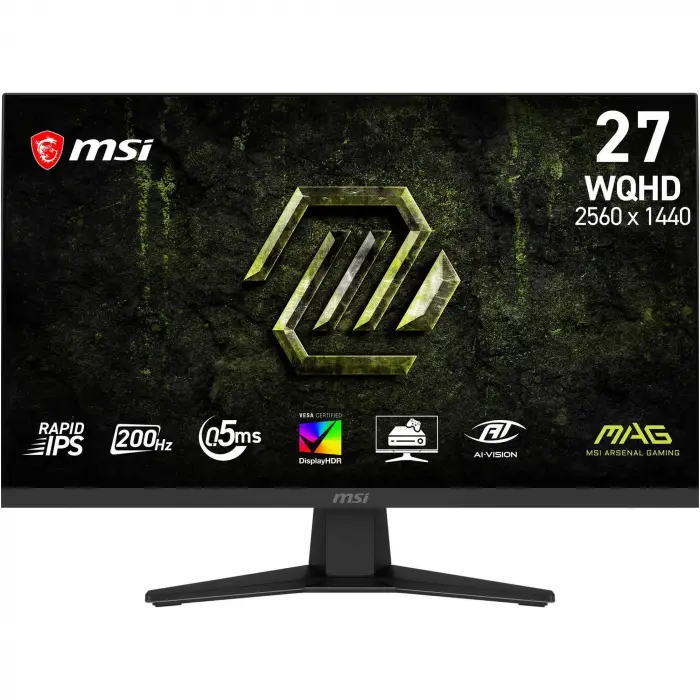 27 Mag 274QF E20; Gaming Monitr, Wqhd, 16:9, Flat, Rapid Ips, 200Hz, 0.5ms(GtG, Min.), Adaptive-Sync