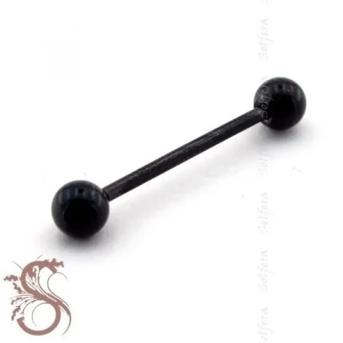 28 Mm Siyah Vücut Piercing, P357