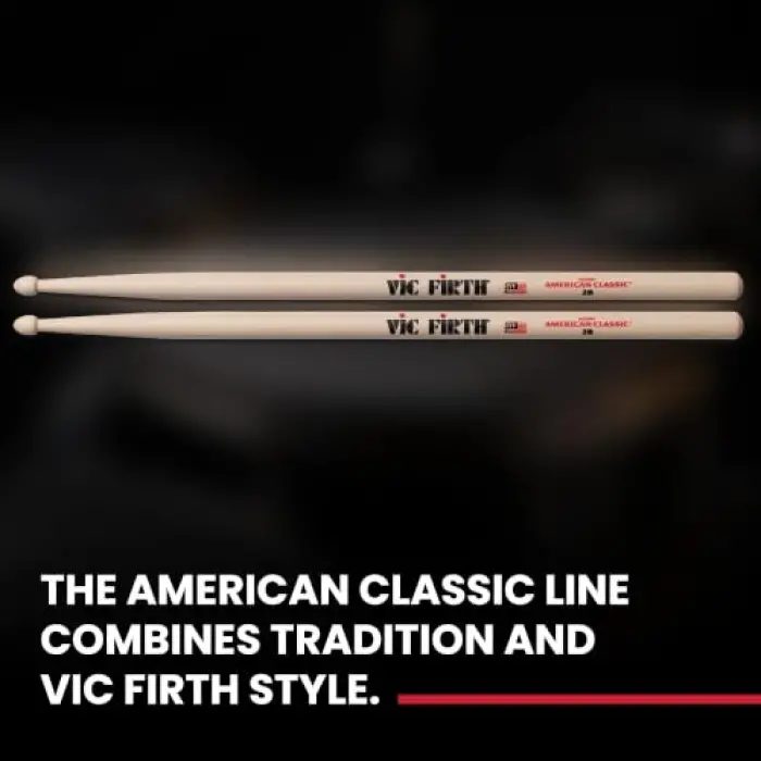 2B American Hickory Wood Tip Drumstick