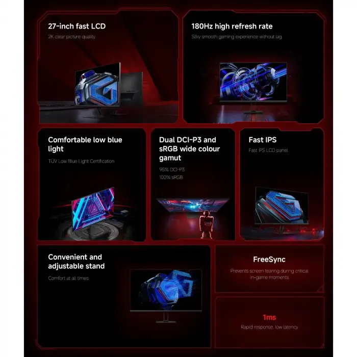 2K Gaming Monitor G27Qi Eu
