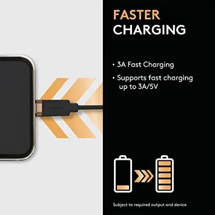 2m Lightning To Usb-A Örgülü Şarj Kablosu - Siyah