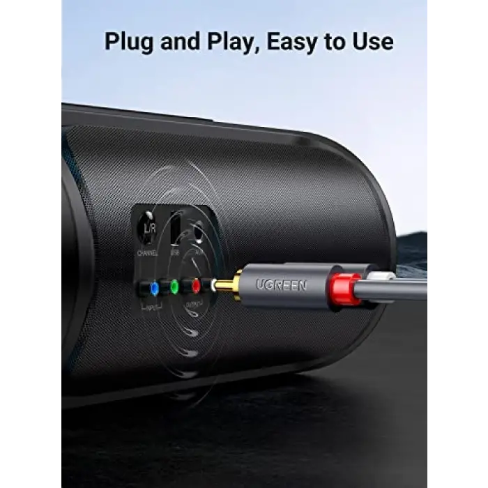 2RCA to 2RCA Ses Kablosu, 1 Metre, Antrasit