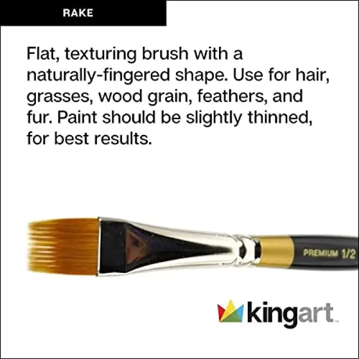 3/4, Original Gold Paint Brush-Flat Rake, Size