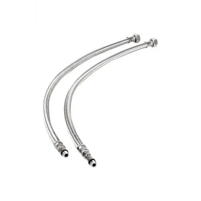 3/8-M10 Batarya Flex Hortum, 70 Cm, Kısa Uç, 2 Adet