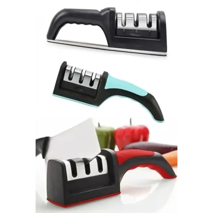3 Açılı Elmas Bıçak Bileme Aleti, Ergonomik Saplı