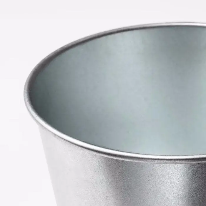 3 Adet Paslanmaz Çelik Bitki Saksısı, Boyanabilir, 9 cm