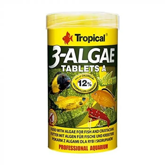 3 Algae Tablets A Akvaryum Yemi 100 Adet, Kovadan Bölme