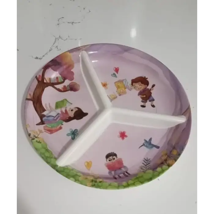 3 bölmeli bebek yemek tabağı