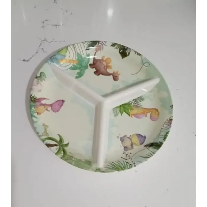 3 bölmeli bebek yemek tabağı