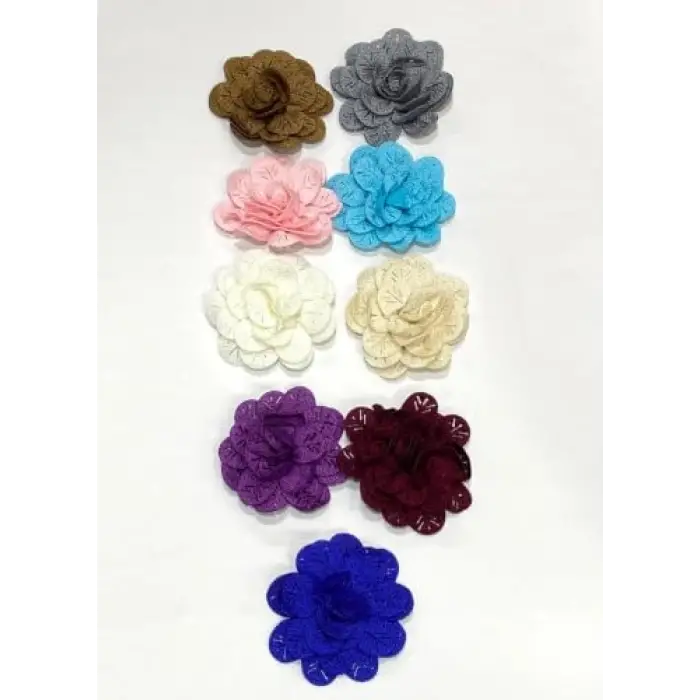 3 Boyutlu Kumaş Çiçek, 6 cm, 3lü Paket