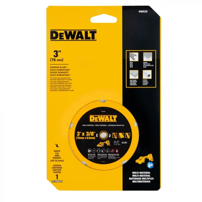 3 inç Elmas Çoklu Malzeme Bıçağı (DW8530)