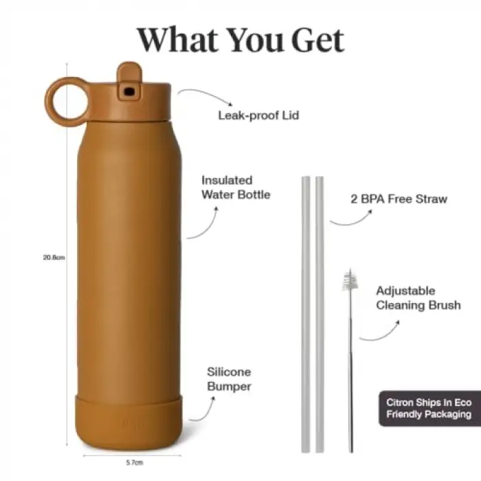 3 Katmanlı Paslanmaz Çelik Termos Seti, 350 ml, Caramel 1286722