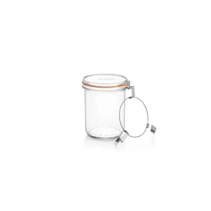 3 Klipsli Cam Kavanoz 580 ml (4 Adet)