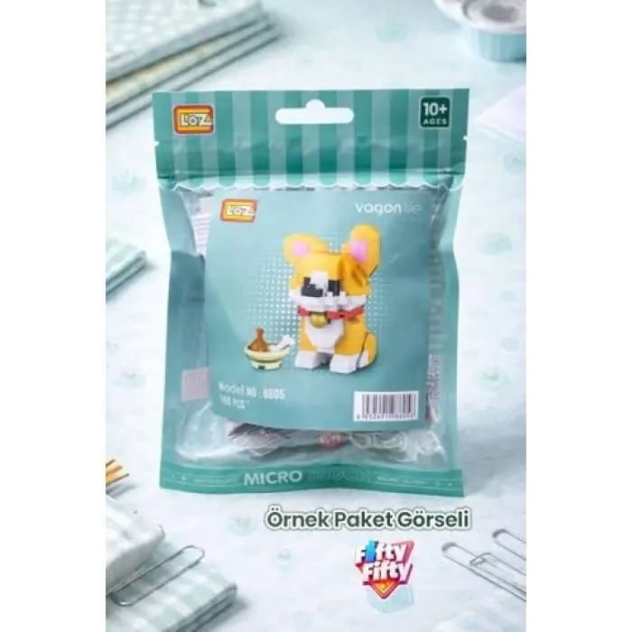 3lü Pasta Figürü 3 Farklı Model Dekoratif Oyuncak Yapım Seti Yapı Blok Seti