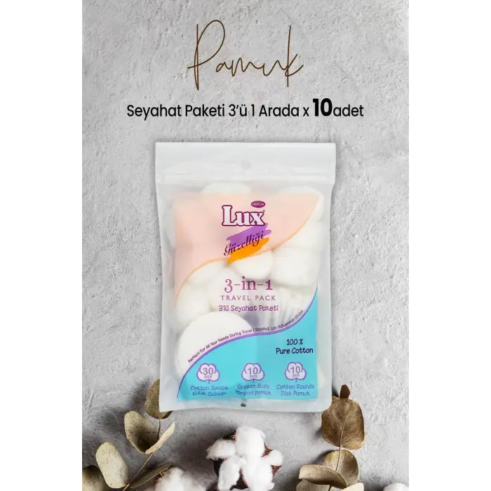 3 lü Seyahat Paketi x 10 Adet