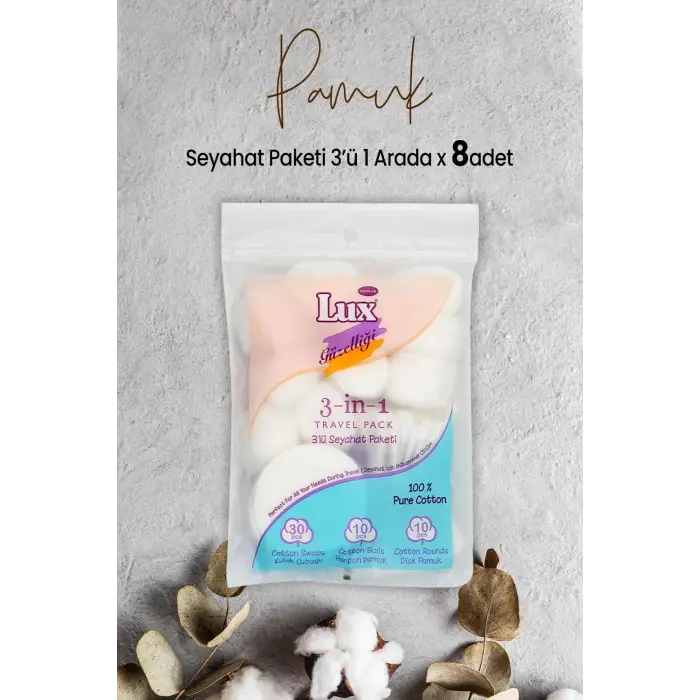 3 lü Seyahat Paketi x 8 Adet