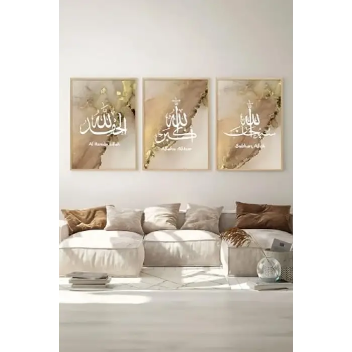 3 Parça Çerçeve Görünümlü Mdf Tablo Seti - ARTSYCLLCT1-1520