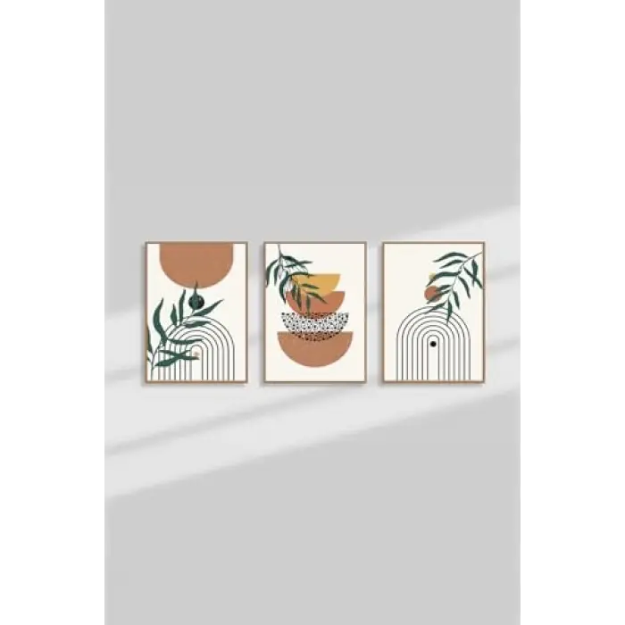 3 Parça Çerçeve Görünümlü Mdf Tablo Seti - ARTSYCLLCT33-2030
