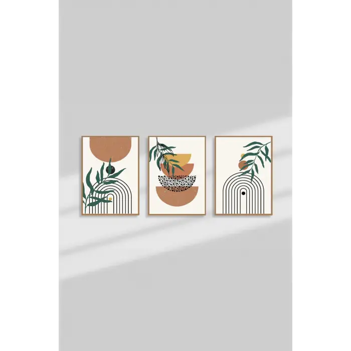 3 Parça Çerçeve Görünümlü Mdf Tablo Seti - ARTSYCLLCT33-2030