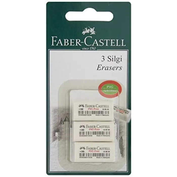 3 Plastik Silgi 7086/48 (Beyaz)