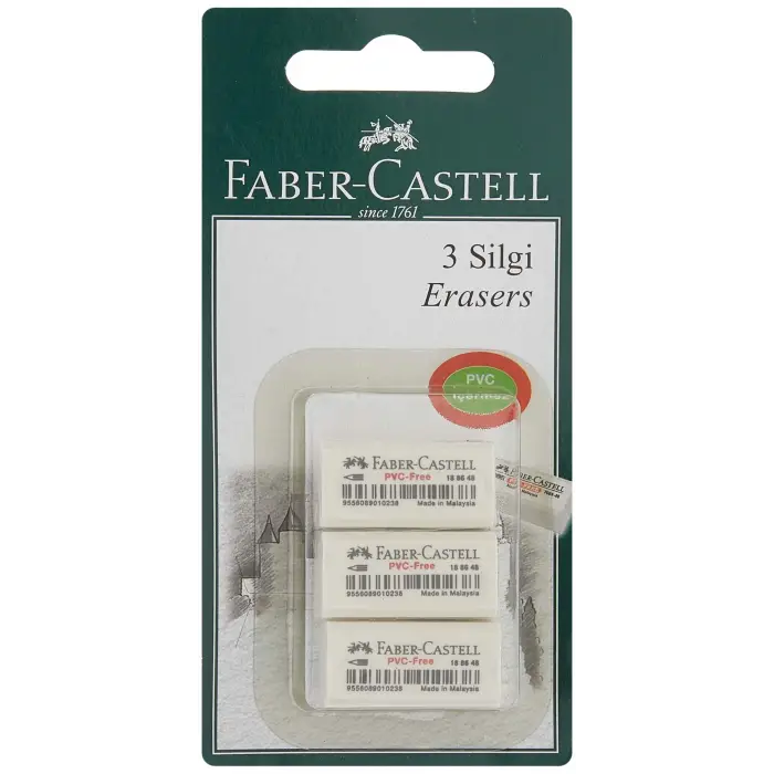 3 Plastik Silgi 7086/48 (Beyaz)