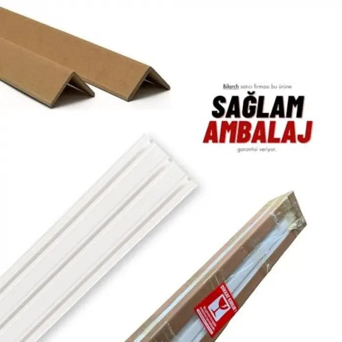 3 Raylı Korniş Perde Rayı, 290 CM