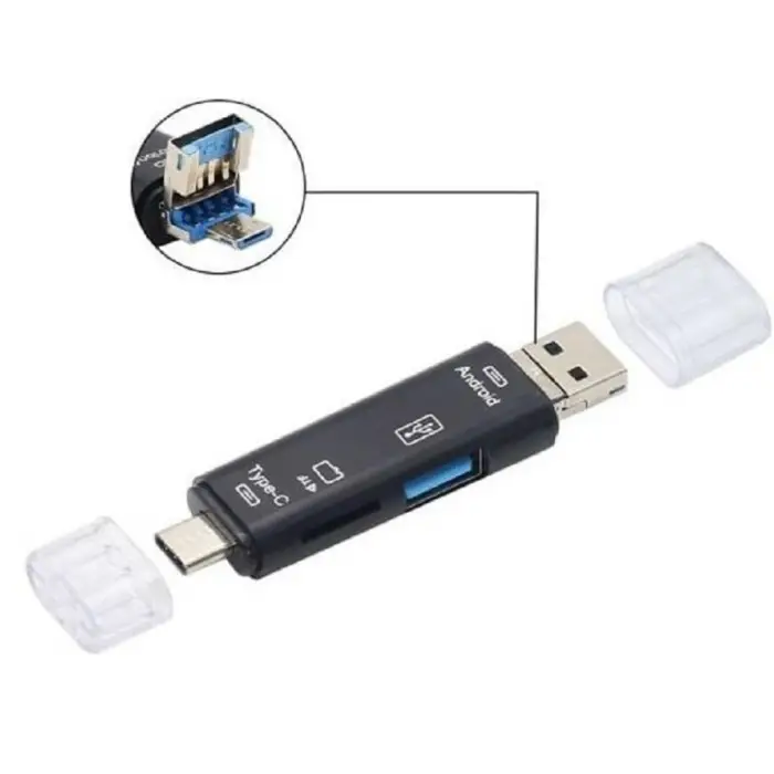 3ü 1 Arada Type-C ve Micro USB OTG TF Kart Okuyucu 5068