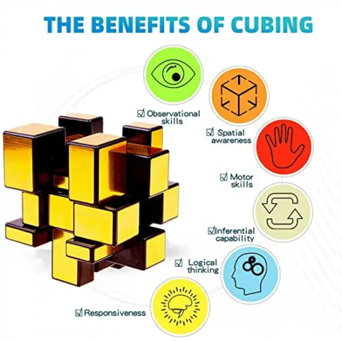 3 x 3 Gold Mirror Cube Puzzle