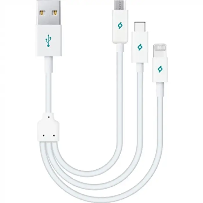 30 cm Siyah Lightning - Micro USB Şarj Kablosu