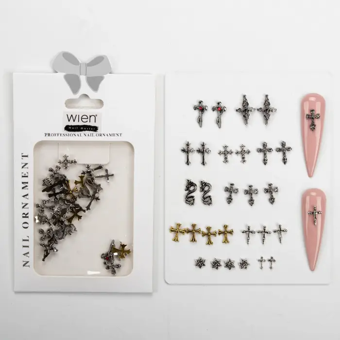 30lu Gotik Stil Metal Tırnak Süsleme Charm Taşları WN-507