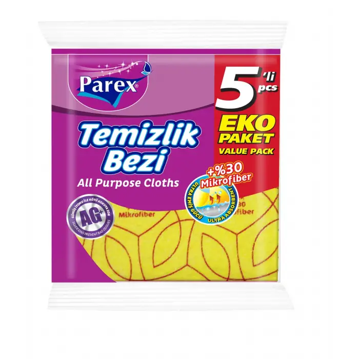 30% Mikrofiber Temizlik Bezi 5li