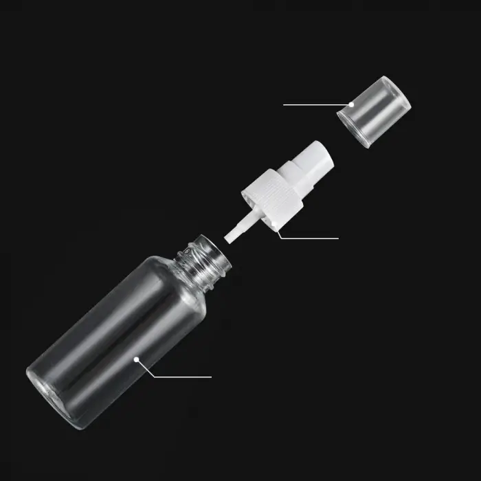 30 ml Şeffaf Sprey Şişesi Boş Pet Şişe Kozmetik Atomizer 2li