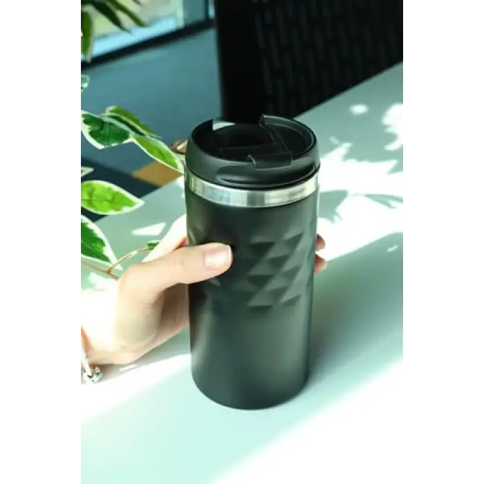300 ML Siyah Kristal Çelik Termos