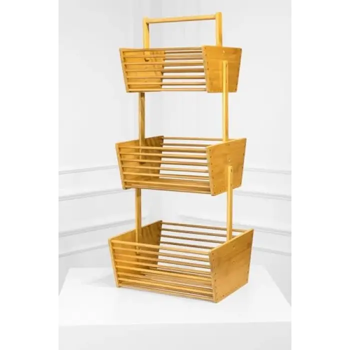32 x 28 Bambu Raflı Sebzelik Organizer