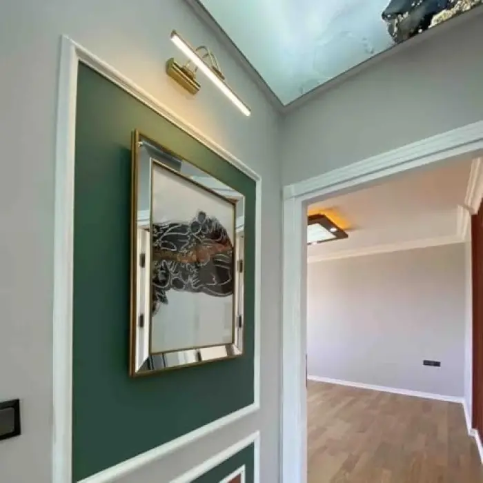 3200K Gün Işığı Veren 50 cm LED Duvar Apliği, Siyah