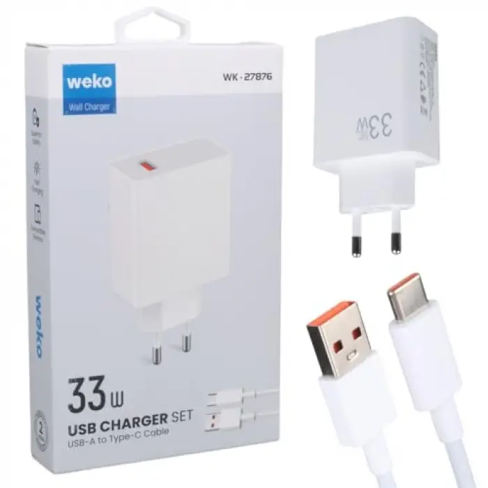 33 W USB Şarj Başlık Adaptörü + Type-C Kablo, 1 Metre