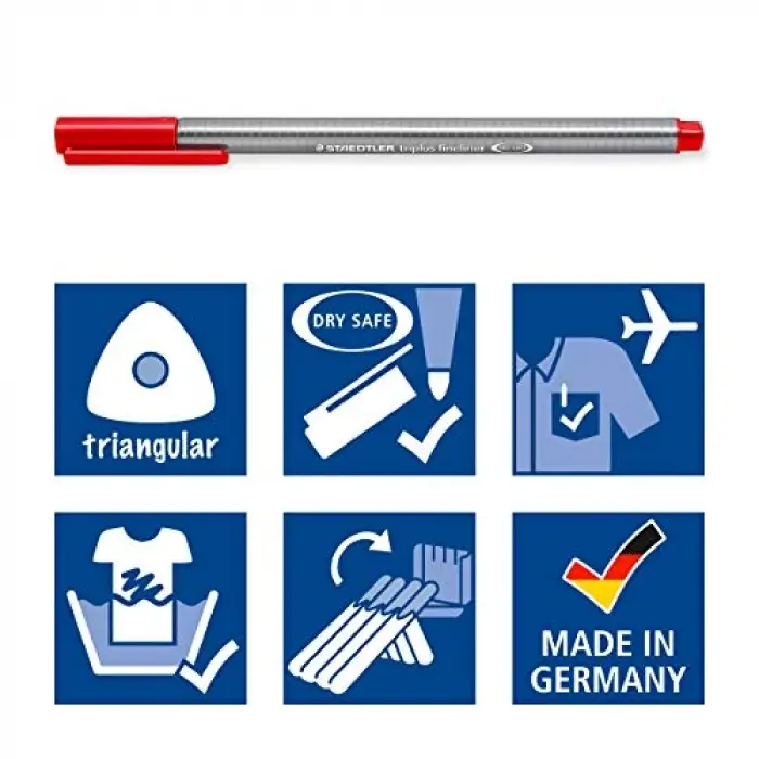 334 Sb10 Triplus Üçgen Fineliner 0.3 mm 10lu Set
