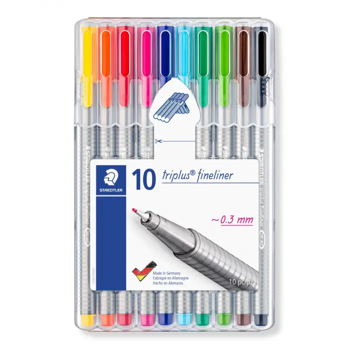 334 Sb10 Triplus Üçgen Fineliner 0.3 mm 10lu Set