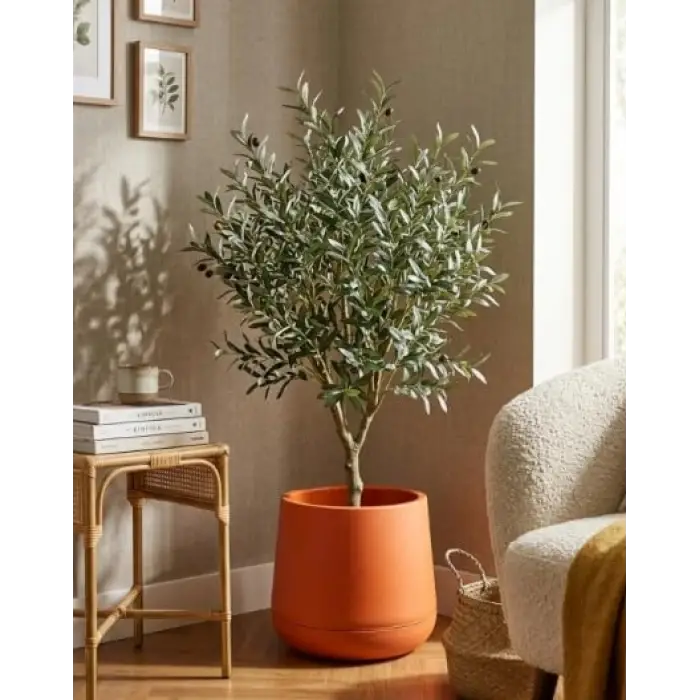34x28 cm Turuncu Plastik Dekoratif Modern Tabak Saksı