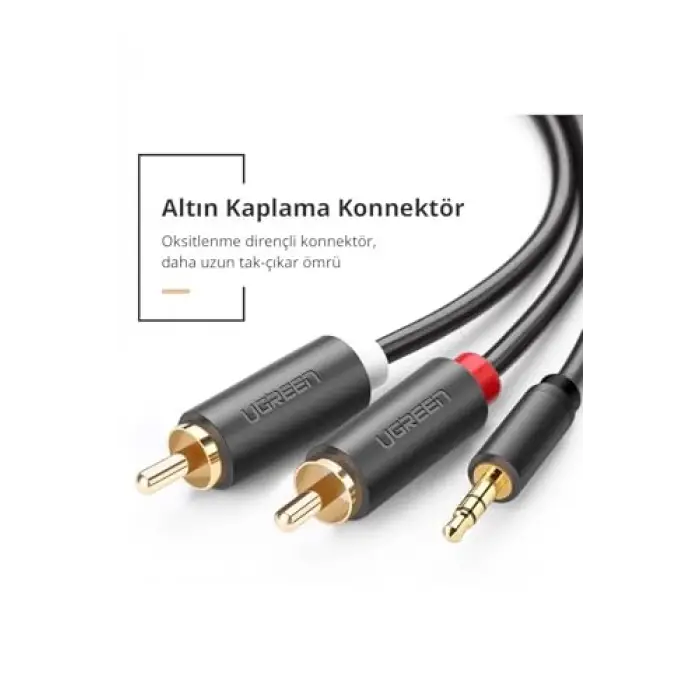 3.5 mm AUX Rca Ses Kablosu, 1.5 Metre