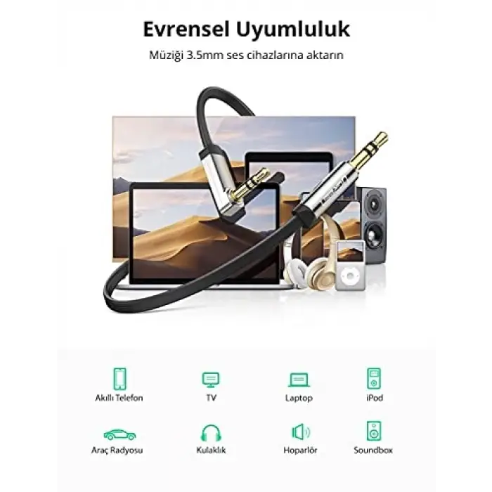 3.5 mm AUX Ses Kablosu, 5 Metre